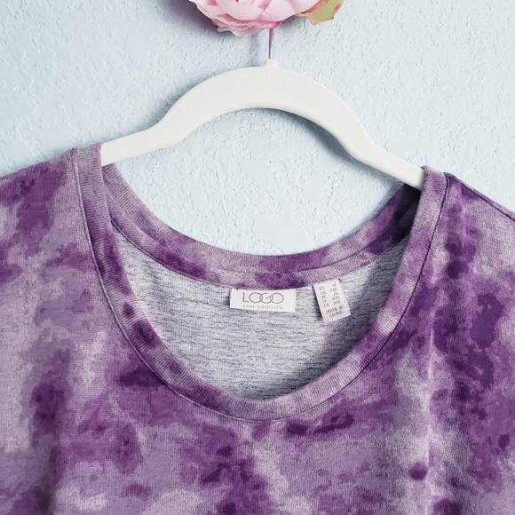 Logo Purple Tie Dye Long Sleeve Maxi Dress - Picture 6 of 8